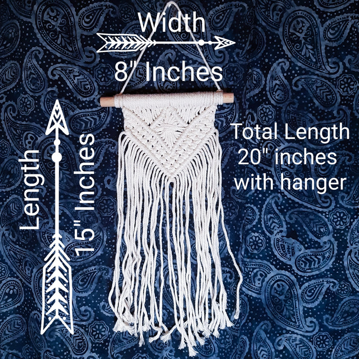 Macrame Wall Hanging with Star and Arrow Design