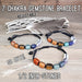 3 Rainbow Chakra Gemstone Bracelets Adjustable 1/2 inch Stones