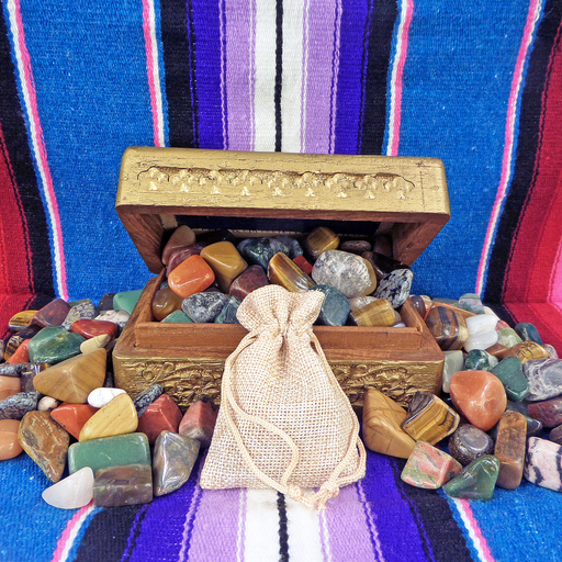 Bag-a-stones Gemstones in a Burlap Bag