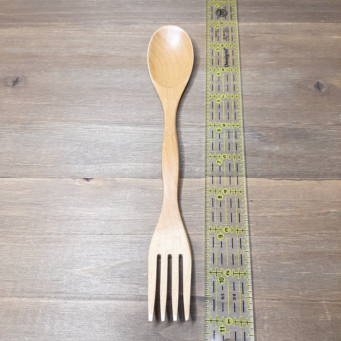 Bamboo Fork and Spoon with Ruler