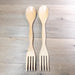 Bamboo Fork and Spoon Set of 2 Front