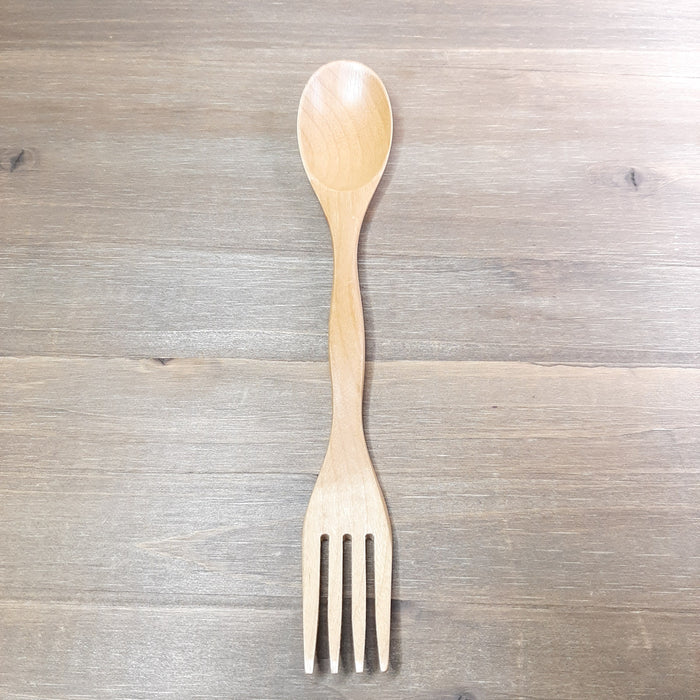 Single Bamboo Fork and Spoon