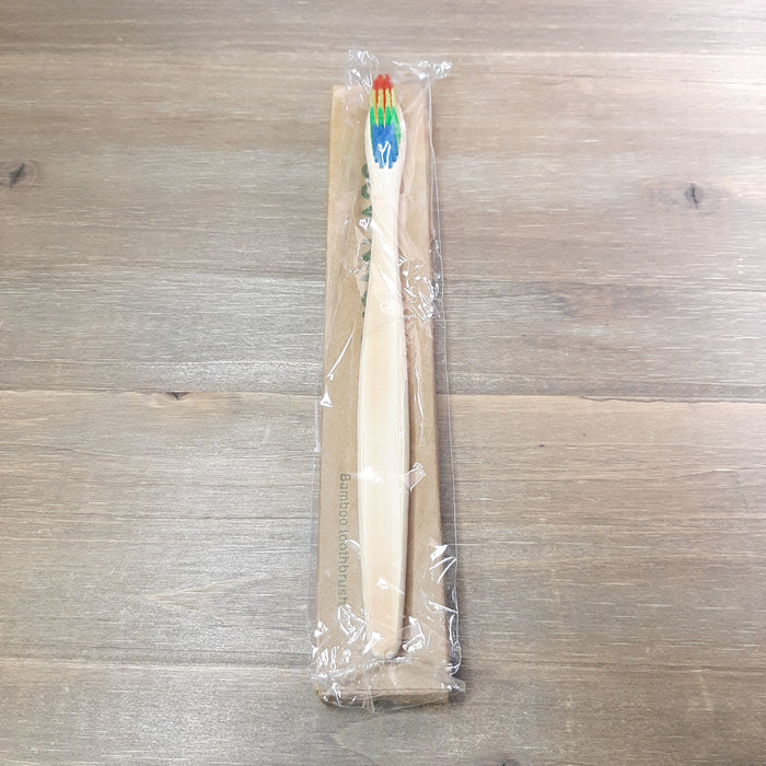 Rainbow Toothbrush wrapped in plastic Vertical