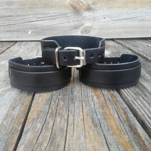 Black Vegan Leather Bracelet Bohemian Hollywood Actor Style Back