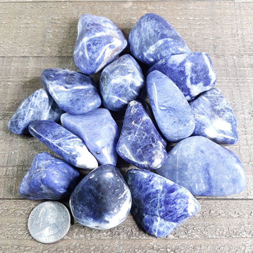 Large A Grade Blue Sodalite Stones in a Pile