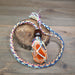 Boho Sapien Colorful Hand-knotted Gemstone Pouch Necklace with Carnelian Stone Closed