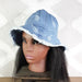 Light Blue Denim Bucket Hat Adjustable Brim Side