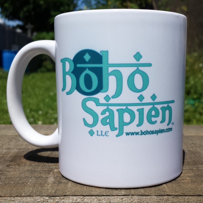 Boho Sapien 11 oz. Logo Mug Printed on both sides for Righties and Lefties