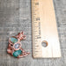 Mini Moons Ago Necklace Green Aventurine and Quartz Crystal Ruler Vertical