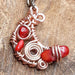 Mini Moons Ago Red Agate Necklace Zoom