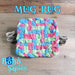 Mug Rug Bright Pink Blue and Green