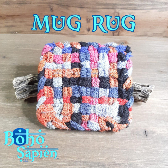 Mug Rug Multicolored Loops