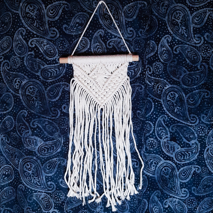 Macrame Wall Hanging with Star and Arrow Design