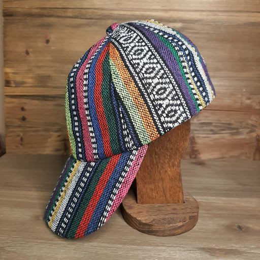 Peruvian Material Ballcap Green Center Side