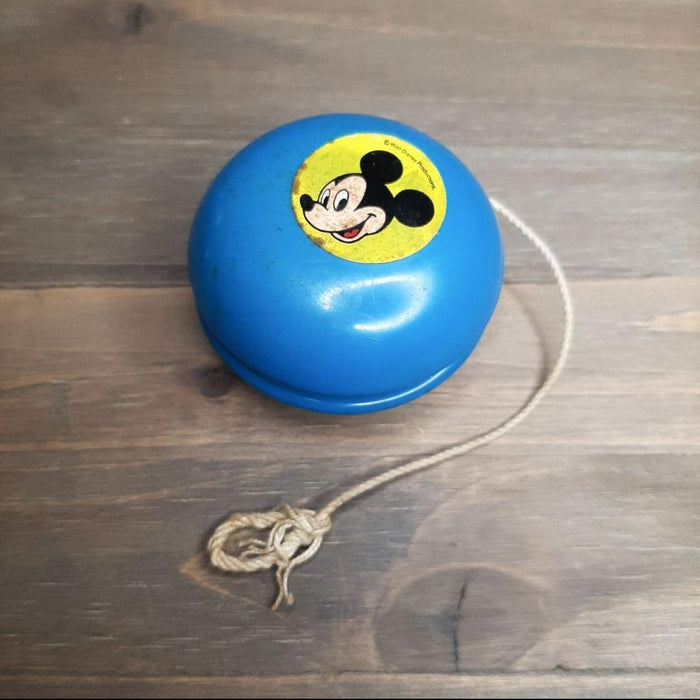 Vintage Blue Disney Mickey Mouse Yoyo Flat