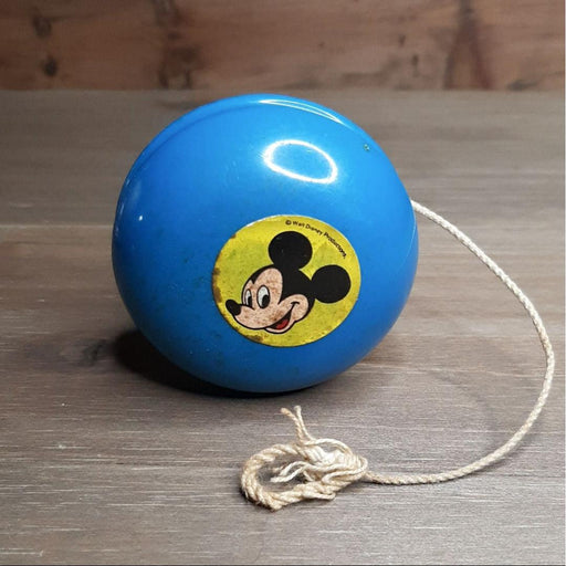 Vintage Blue Disney Mickey Mouse Yoyo Front