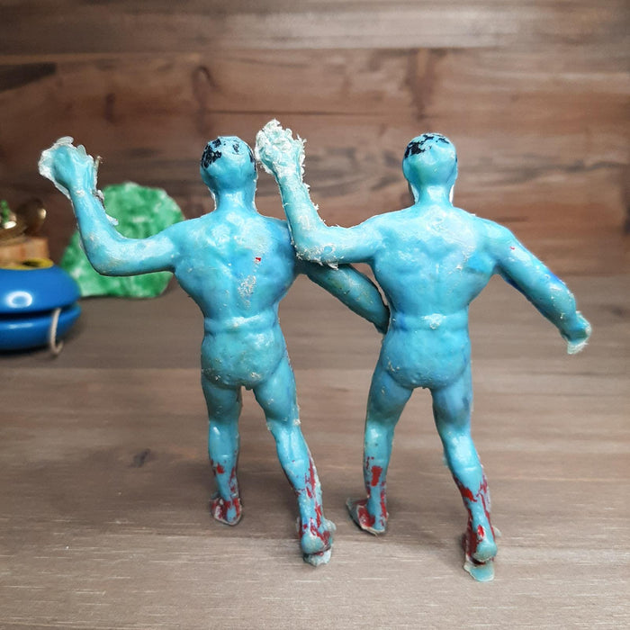 Vintage Mexican Bootleg Lucha Libre Superman Figures Back