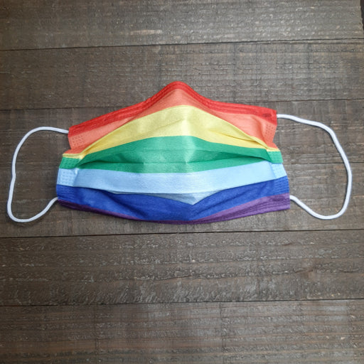 Adult Rainbow Face Mask Open Front