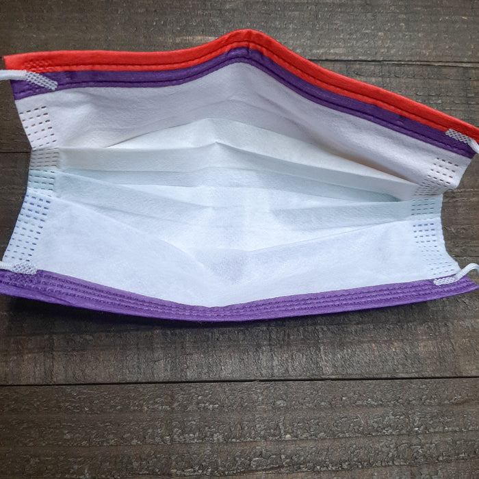 Adult Rainbow Face Mask Open Back