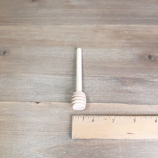 4 Inch Wooden Honey Dripper Measured Horizontally