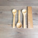 3 Mini Bamboo Spoons with Vertical Ruler