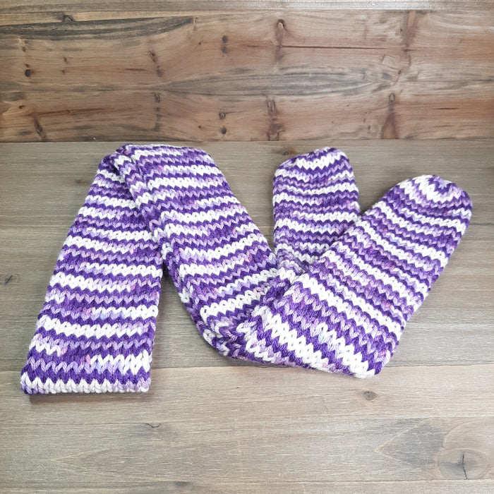 Purple Camo Scarf in a Zig Zag Pattern