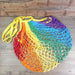 Rainbow Macrame Market Bag