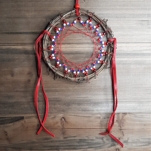 Red White and Blue Dream Catcher Full View