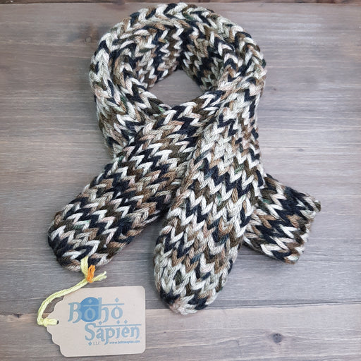 Brown Camo Scarf Neck Wrap