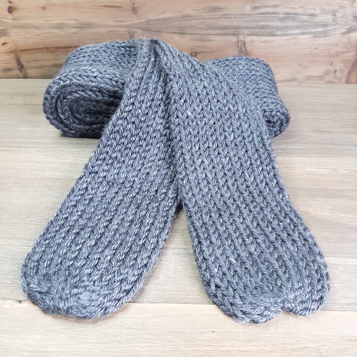 Hand-knitted Charcoal Eco Scarf Made from Plastic Bottles Wash and Wear