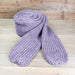 Eco Friendly Purple Hand-knitted Scarf Rolled Up