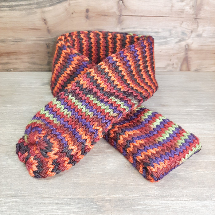 Funky Fall Colors Scarf Looped