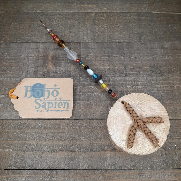 Natural Peace Sign Pine Tree Sun Catcher Front