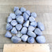 Blue Quartz Tumbled Stones Medium with Ruler