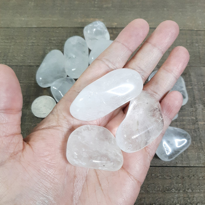 Quartz Crystal Large A Grade Brazil Stones in Hand