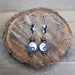 Fimo Clay Yin Yang Earrings with Copper Bi-cone Beads