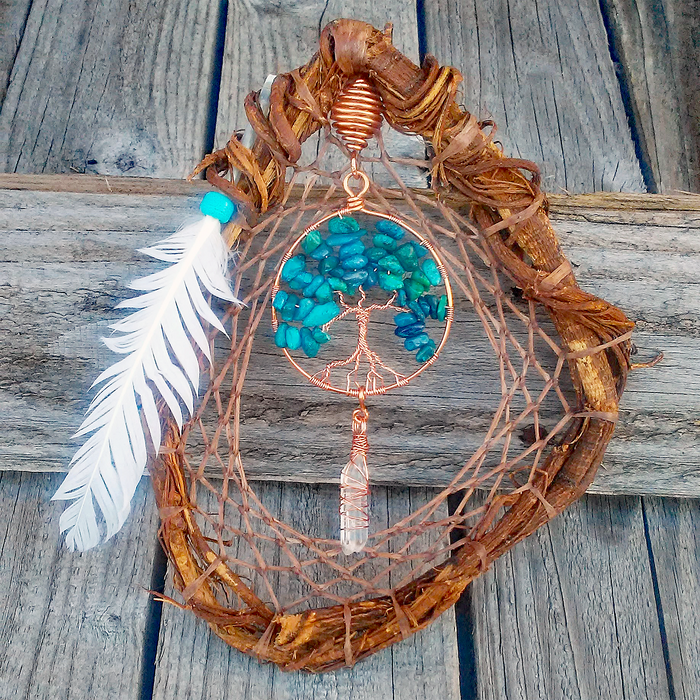 Boho Sapien Tree Roots of Life Dreamcatcher
