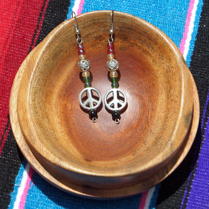 Boho Sapien Peace and Reggae Earrings Filigree Orbs